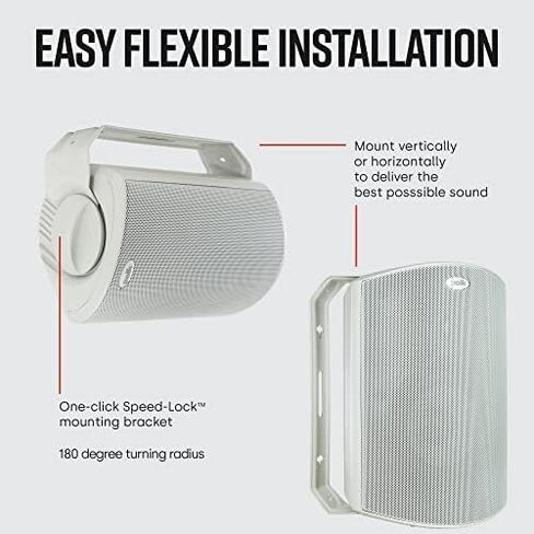 Polk Audio Atrium8 Sound Tabletop Speakers, White & Polk Audio Atrium 4 Wall Mount Speakers, White in Saudi Arabia
