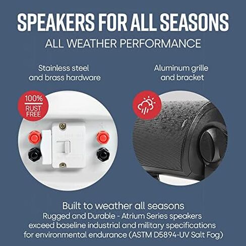 Polk Audio Atrium8 Sound Tabletop Speakers, White & Polk Audio Atrium 4 Wall Mount Speakers, White in Saudi Arabia