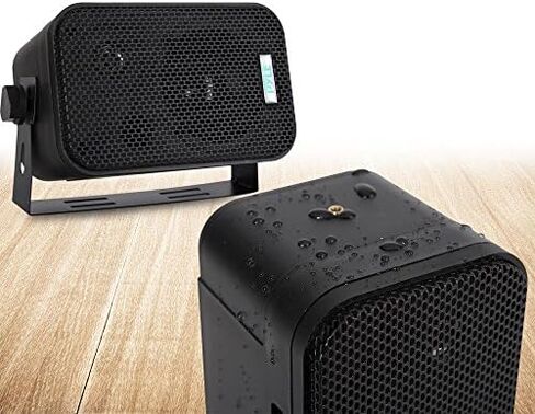 Pyle Home Dual Waterproof Outdoor Speaker System - 5.25 Inch Pair of Weatherproof Wall/Ceiling Mounted Speakers w/Heavy Duty Grill, Universal Mount - for Use in The Pool, Patio, Indoor PDWR40B (Black) in Saudi Arabia