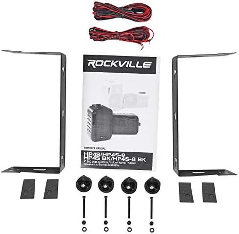 Rockville 2 HP5S-8 BK 5.25 بوصة مكبرات صوت مسرح منزلي دوارة خارجية/داخلية باللون الأسود in Kuwait