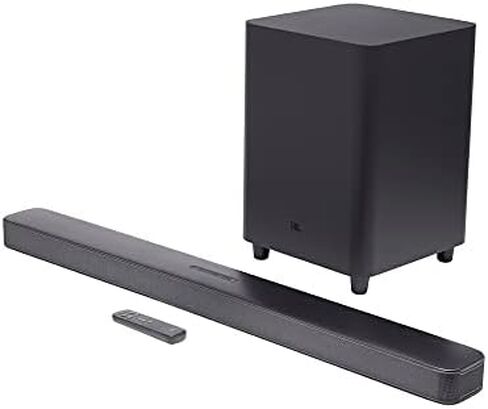 جيه بي ال بار 5.1 - ساوند بار مع محيط افتراضي مدمج، 4 كيه ومضخم صوت لاسلكي 10 بوصة (JBL2GBAR51IMBLKAM)، أسود in Kuwait