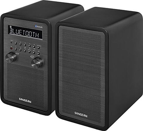 Sangean WR-50P AM/FM Bluetooth Wood Cabinet Tabletop Stereo Digital Receiver, Black in Kuwait