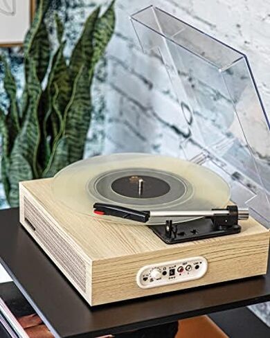 Crosley CR6042A-WA Scout 3-Speed Bluetooth Turntable with Built-in Speakers, Walnut in Kuwait