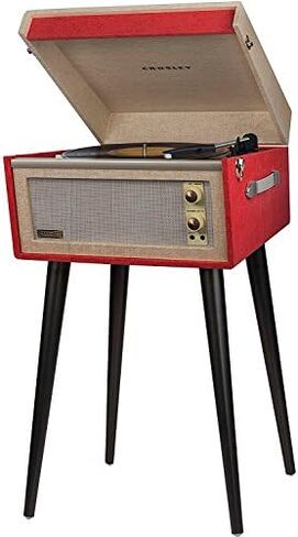 Crosley CR6233F-BK Dansette Bermuda Bluetooth in/Out Portable Vinyl Record Player Turntable with Aux-in, Black in Saudi Arabia