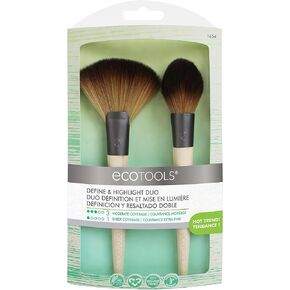 EcoTools Define & Highlight Duo، مجموعة فرش مكياج للبودرة والبرونزر والهايلايتر in Kuwait