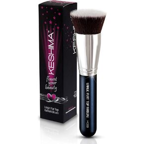 Large Flat Top Kabuki Foundation Brush By Keshima - Premium Makeup Brush for Liquid, Cream, and Powder - Buffing, Blending, and Face Brush, 1.6" Top Diameter
