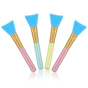 Cuttte 4pcs Silicone Face Mask Brushes, Flexible Facial Mud Mask Applicator Brush, Hairless Moisturizers Applicator Tools, Soft Face Mask Applicator for Mud, Clay, Charcoal Mixed Mask