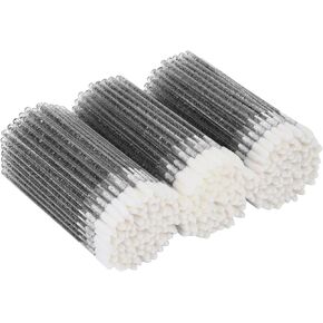 tifanso 300 PCS Lip Brush, Disposable Lip Wands Make Up Applicators, Lip Gloss Wands Applicator Tool Lipstick Brush, Beauty Cosmetic Kits (Crystal Black)