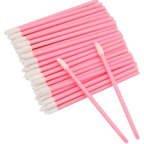 100PCS Lip Gloss Applicators, Disposable Lip Brushes Lip Gloss Applicators Lipstick Gloss Wands Applicator Perfect Makeup Tool Kits (Baby Pink)