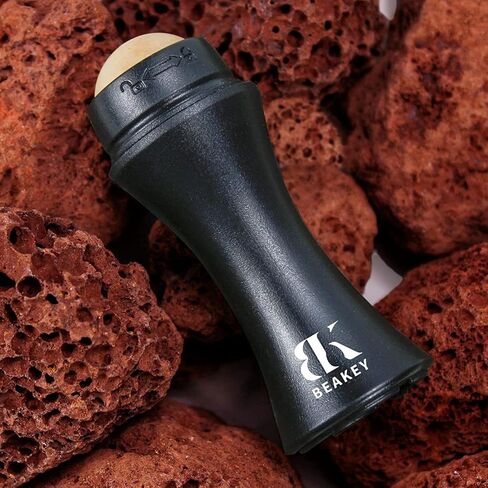 BK BEAKEY أسطوانة بركانية ماصة للزيت مع كرتين بركانيتين قابلتين للاستبدال، أسطوانة للتحكم في الزيت قابلة لإعادة الاستخدام أثناء التنقل، نتائج فورية تزيل اللمعان الزائد in Kuwait