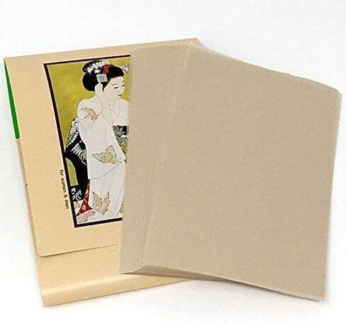 ورق نشاف الزيت الياباني الفاخر 200 ورقة (ب)، كبير 10 سم × 7 سم in Kuwait