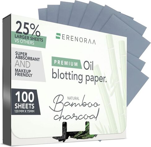 Extra High-Performance Oil Blotting Sheets for Face - 3x50 Sheets - Grain Free Silky and Softer Blotting Paper for Oily Skin to Reduce Skin Acne - Makeup Friendly, Thick & Strong Natural Paper in Saudi Arabia