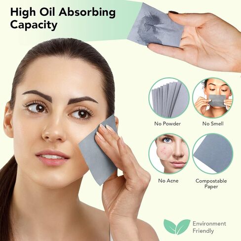 Extra High-Performance Oil Blotting Sheets for Face - 3x50 Sheets - Grain Free Silky and Softer Blotting Paper for Oily Skin to Reduce Skin Acne - Makeup Friendly, Thick & Strong Natural Paper in Saudi Arabia