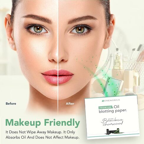 Extra High-Performance Oil Blotting Sheets for Face - 3x50 Sheets - Grain Free Silky and Softer Blotting Paper for Oily Skin to Reduce Skin Acne - Makeup Friendly, Thick & Strong Natural Paper in Saudi Arabia