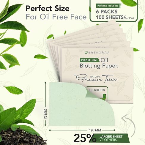 Extra High-Performance Oil Blotting Sheets for Face - 3x50 Sheets - Grain Free Silky and Softer Blotting Paper for Oily Skin to Reduce Skin Acne - Makeup Friendly, Thick & Strong Natural Paper in Saudi Arabia