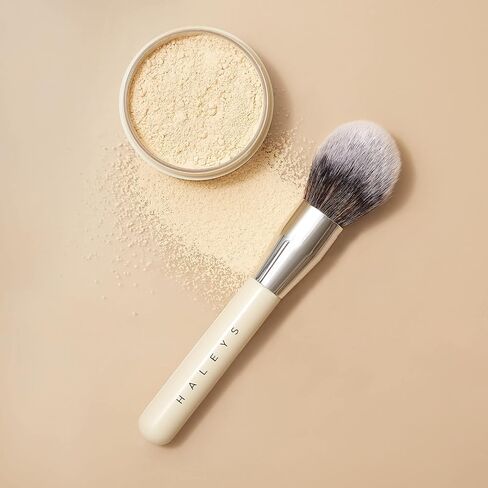 HALEYS Brilliant Powder Brush, Soft, Streak-free, Perfect Blending, Buff, Blurs, Smooths, Control, Precision, Complexion tools, For powder, setting powder, blush, Vegan, Cruelty-free, Sustainable Wood in Saudi Arabia
