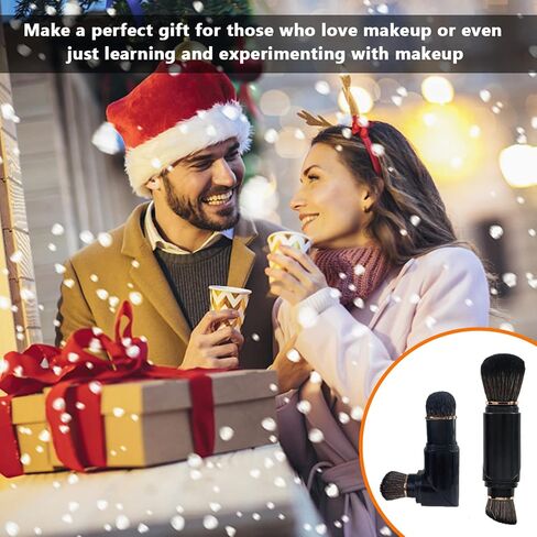 Falliny Retractable Kabuki Makeup Brushes, Travel Double-Ended Foundation Powder Brush, Dual Concealer Makeup Brush with Cap for Blush, Bronzer, Buffing, Highlighter, Flawless Powder Cosmetics in Saudi Arabia