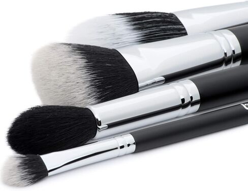 Contour Highlighter Makeup Brush Set – Beauty Junkees 5pc Brushes Kit with Blender Sponge for Full Face Contouring Sculpting Highlighting with Powder Cream Cosmetics, Soft Synthetic Vegan in Saudi Arabia