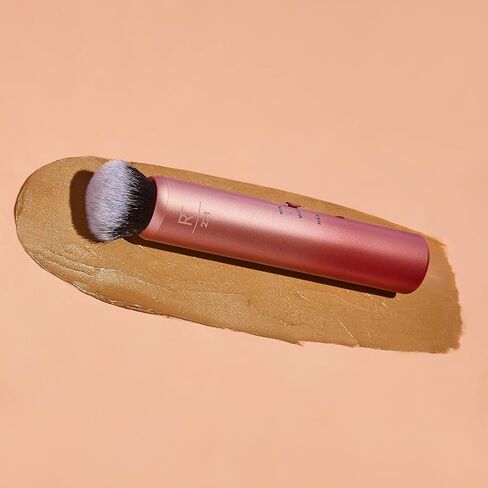 Real Techniques Custom Complexion Foundation 3-in-1 Brush, Custom Slide For Foundation & Concealer, 3 Settings For Sheer, Medium, or Focused Application, Travel-Size Kabuki, Cruelty-Free, 1 Count in Saudi Arabia