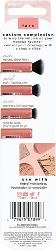 Real Techniques Custom Complexion Foundation 3-in-1 Brush, Custom Slide For Foundation & Concealer, 3 Settings For Sheer, Medium, or Focused Application, Travel-Size Kabuki, Cruelty-Free, 1 Count in Saudi Arabia