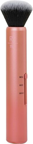 Real Techniques Custom Complexion Foundation 3-in-1 Brush, Custom Slide For Foundation & Concealer, 3 Settings For Sheer, Medium, or Focused Application, Travel-Size Kabuki, Cruelty-Free, 1 Count in Saudi Arabia