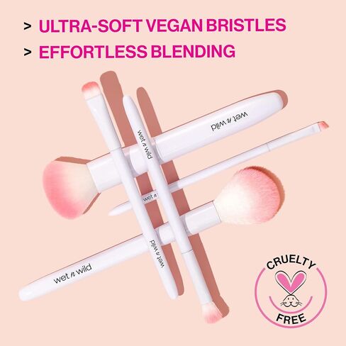wet n wild Foundation Brush, Flat Makeup Eyeliner Brush, Ultra-Thin Precision, Ergonomic Handle in Kuwait