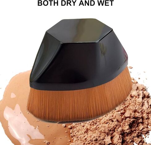 HoPliGhe Foundation Brush for Liquid Makeup Professional Kabuki Brush Makeup Brushes for Face Flawless Powder Cosmetics brochas de maquillaje for make up, with Protective Case in Saudi Arabia