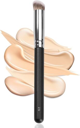 Under Eye Concealer Brush & Foundation Brush for Liquid Makeup, 2PCS Dense Synthetic Angled Kabuki Blending Makeup Brush, for Liquid, Cream and Setting Powder in Saudi Arabia