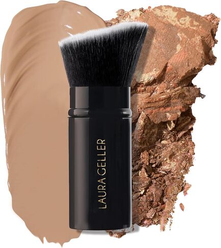 LAURA GELLER NEW YORK Retractable Black Kabuki Brush for Liquid, Cream and Powder Face Makeup With Aluminum Handle in Saudi Arabia