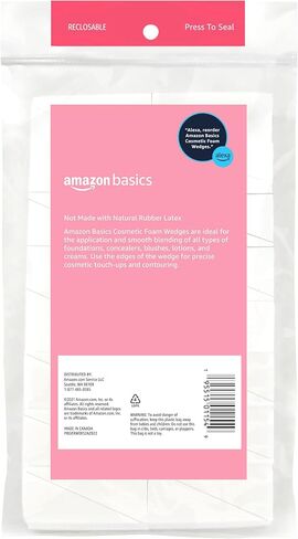 Amazon Basics Cosmetic Rectangular Foam Wedges For Makeup, 32 Count, White (Pack of 2) in Saudi Arabia