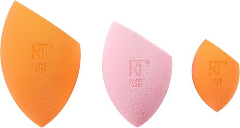 Real Techniques Mini Miracle Complexion Sponge 4 Pack, Small Makeup Blending Sponges, For Foundation & Concealer, Mini Size for Under Eyes & Touch-Ups, Travel Friendly, Natural Makeup, Latex-Free in Kuwait