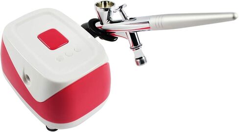 HUBEST Airbrush Makeup System kit with Mini Compressor Beauty Face Paint Kit 0.4mm Needle and Nozzle Nail Body Paint Set Cosmetic 3 Level Pressure Adjustable in Saudi Arabia