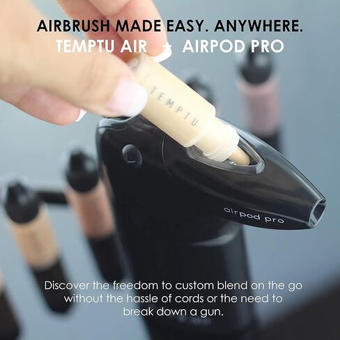 TEMPTU Airpod Pro - Reusable, Refillable, Makeup Cartridge For Custom Blending & Mixing Colors – Premium, Professional Airbrush Makeup Accessories - Professional Airbrush Equipment in Kuwait