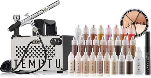 TEMPTU S-One Advanced Airbrush Compressor For Beauty & Full Body Work | Ideal For School, Salon & Workstation Use | Built In psi Regulator, Thermally Protected Motor in Saudi Arabia
