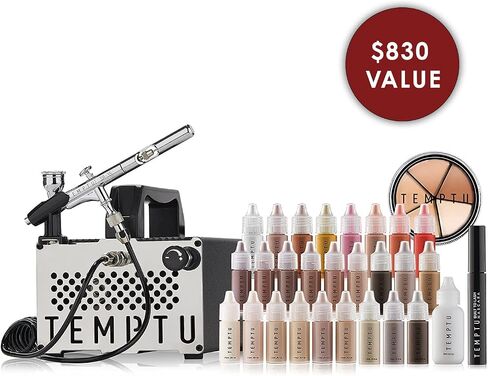 TEMPTU S-One Advanced Airbrush Compressor For Beauty & Full Body Work | Ideal For School, Salon & Workstation Use | Built In psi Regulator, Thermally Protected Motor in Saudi Arabia