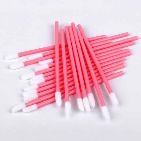 400PCS Disposable Lip Brushes Lip Gloss Applicators Make Up Brush Lipstick Lip Gloss Wands Makeup Applicators Brushes Applicator Tool Makeup Beauty Tool Kits Disposable Lip Brushes Tool Kits Pink in Saudi Arabia