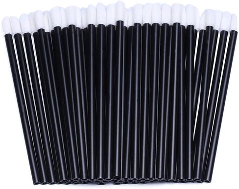 100 Pieces Disposable Lip Wands Lip Gloss Applicators Lipstick Lint Free Wands Makeup Applicator Lip Brushes Doe Foot Applicator in Saudi Arabia