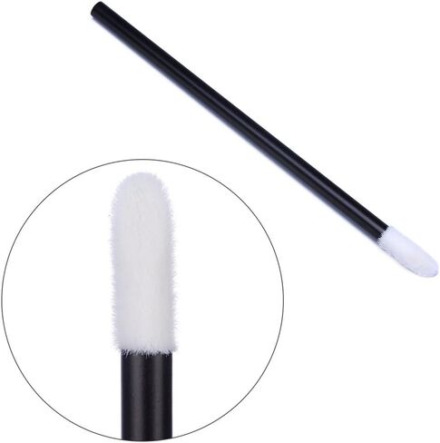 100 Pieces Disposable Lip Wands Lip Gloss Applicators Lipstick Lint Free Wands Makeup Applicator Lip Brushes Doe Foot Applicator in Saudi Arabia