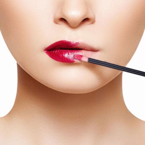 100 Pieces Disposable Lip Wands Lip Gloss Applicators Lipstick Lint Free Wands Makeup Applicator Lip Brushes Doe Foot Applicator in Saudi Arabia