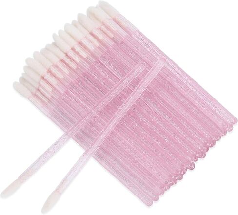 100 Pieces Disposable Lip Wands Lip Gloss Applicators Lipstick Lint Free Wands Makeup Applicator Lip Brushes Doe Foot Applicator in Saudi Arabia