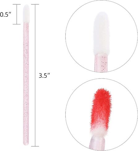 100 Pieces Disposable Lip Wands Lip Gloss Applicators Lipstick Lint Free Wands Makeup Applicator Lip Brushes Doe Foot Applicator in Saudi Arabia