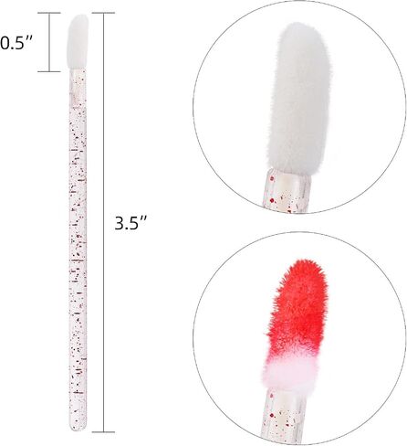 100 Pieces Disposable Lip Wands Lip Gloss Applicators Lipstick Lint Free Wands Makeup Applicator Lip Brushes Doe Foot Applicator in Saudi Arabia