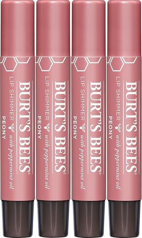 Burt's Bees Shimmer Lip Tint Stocking Stuffers Set, Tinted Lip Balm Stick, Moisturizing for All Day & Lip Tint Balm, Red Dahlia, 2-Pack, Hydrating Shea Butter for a Natural Looking Buildable in Saudi Arabia