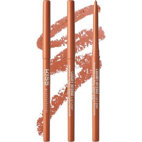 KISS New York Professional Lip Liner, Long-Lasting Luxury Intense Lipliner, Creamy Retractable Easy to Use Richly Pigmented Lip Liner Pencil 3 PCS (Black)