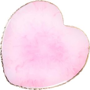 Sibba Resin Nail Art Palette Nail Mixing Palette Polish Color Mixing Plate Golden Edge Nail Holder Display Board Heart Shape Cosmetic Mixing Tools in Saudi Arabia