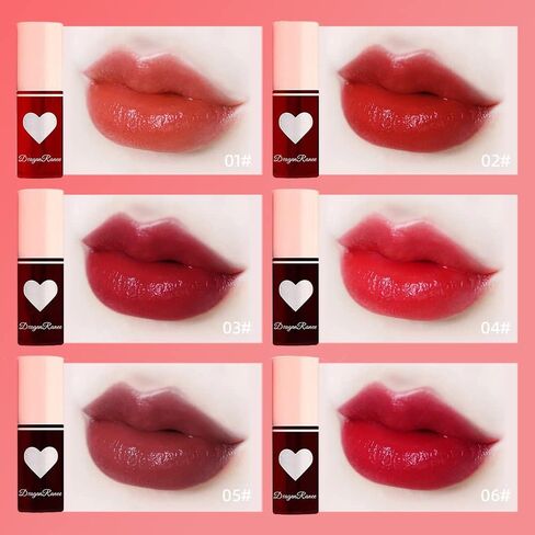 10 Colors Lip Stain Tint Set, Watery Finish Lip Tint Stain Korean Lip Gloss,Multi-use Lip and Cheek Tint,Moisturizing Waterproof Long Wear,High Pigment,Non-Sticky,Non-fading,Vivid Color in Kuwait