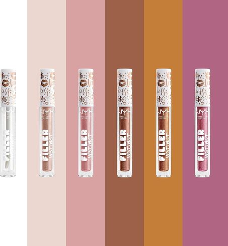 NYX PROFESSIONAL MAKEUP Filler Instinct Plumping Lip Polish, Lip Plumper Gloss - Let's Glaze (Clear) in Saudi Arabia