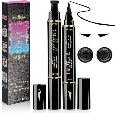 iMethod Eyeliner Stamp - 2 Pens Winged Eyeliner Stamp, for All Eye Shapes, Winged Eyeliner Stamp, Perfect Wing Cat Eye Liner, Waterproof & Smudge-proof, 10 mm in Kuwait
