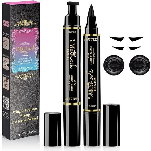 iMethod Eyeliner Stamp - 2 Pens Winged Eyeliner Stamp, for All Eye Shapes, Winged Eyeliner Stamp, Perfect Wing Cat Eye Liner, Waterproof & Smudge-proof, 10 mm in Kuwait