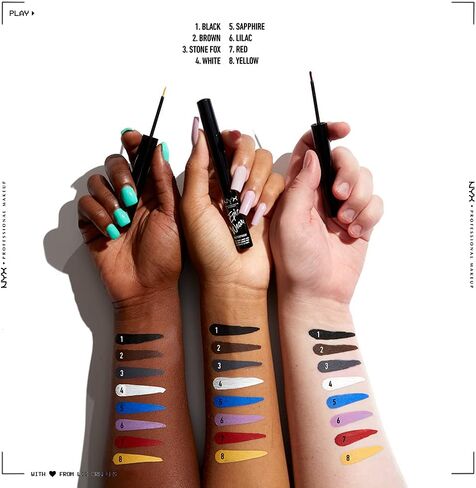 NYX PROFESSIONAL MAKEUP Epic Wear Liquid Liner, Long-Lasting Waterproof Eyeliner - Black in Saudi Arabia